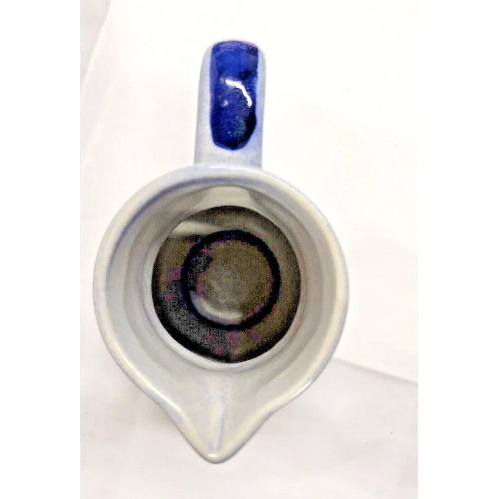 Vintage Steinheimer Krugle .5 Liter Stoneware Jug Cobalt Blue Swirl Design